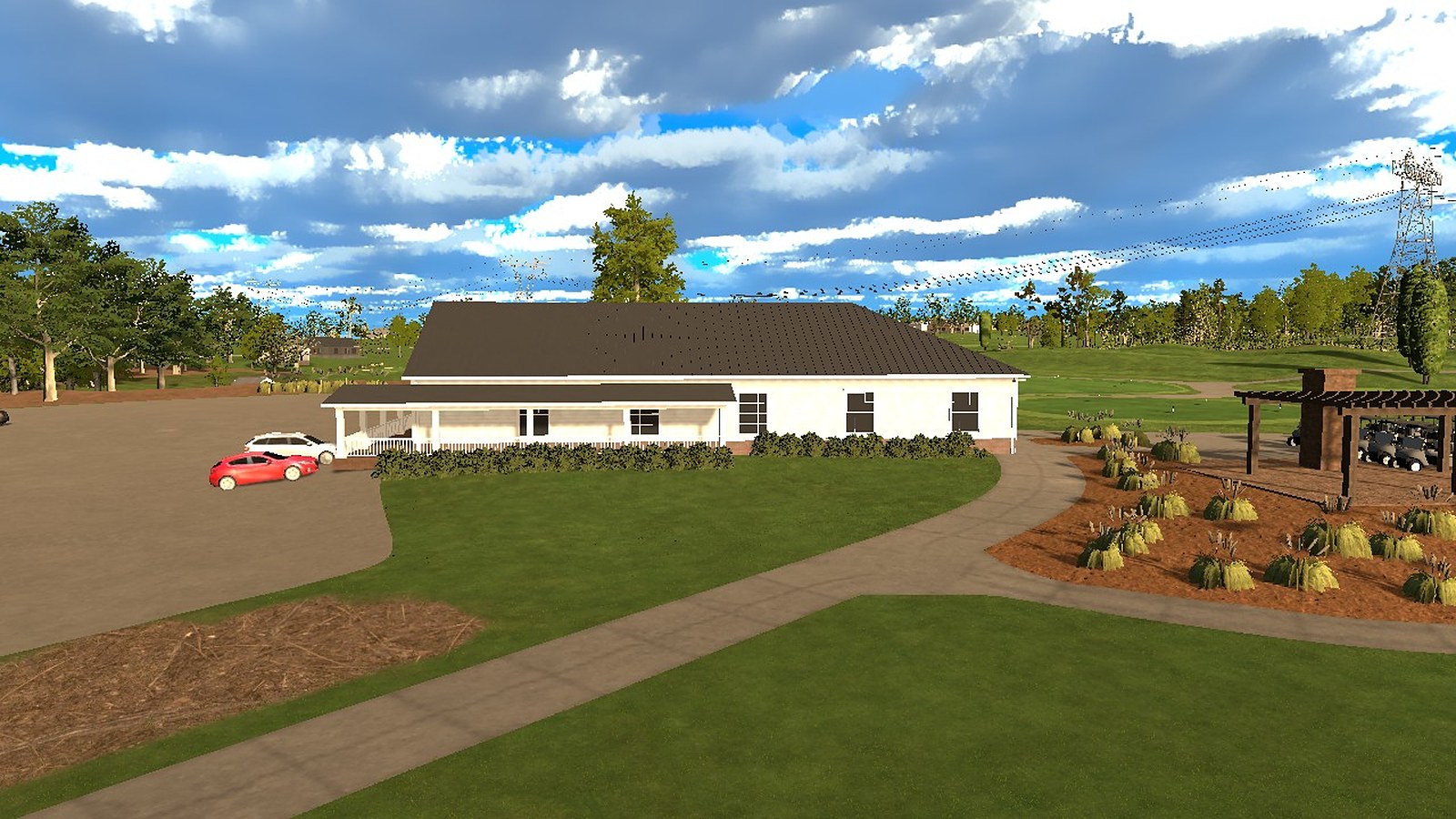 The clubhouse at Holly Ridge